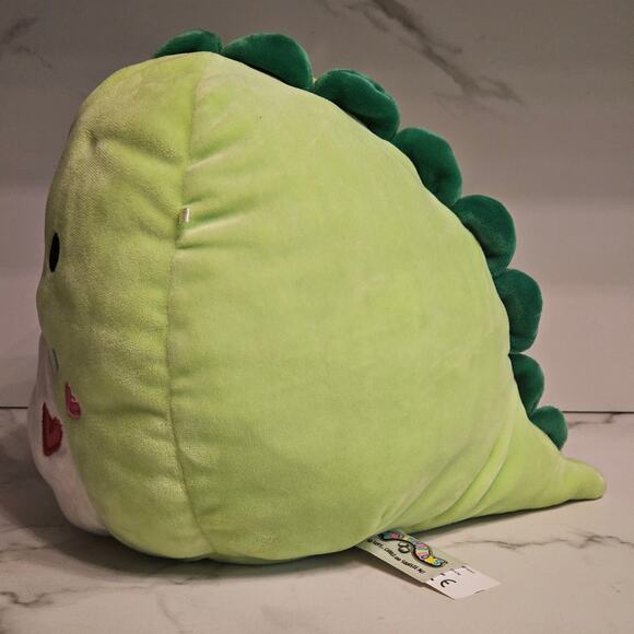 8 " Valentine DANNY the DINOSAUR Squishmallows Plush Kelly Toy Stuffed Animal - Picture 2 of 6